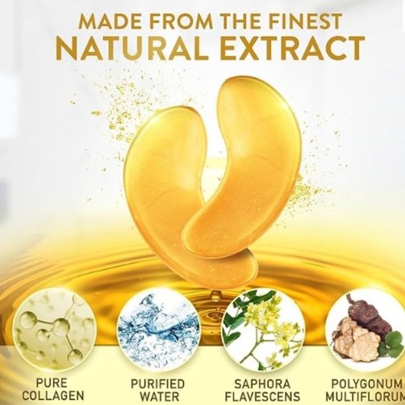 Under Eye Patches for Puffy Eyes and Dark Circles Pure Collagen and 24K Gold - Picture 4 of 8